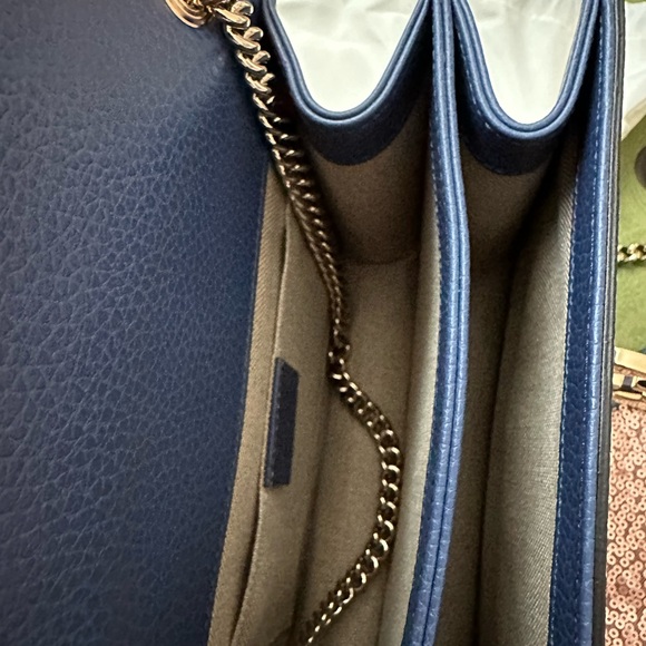 Authentic Gucci Blue Dollar Calfskin
Interlocking GG Crossbody/Shoulder
Bag NWT - Picture 8 of 8